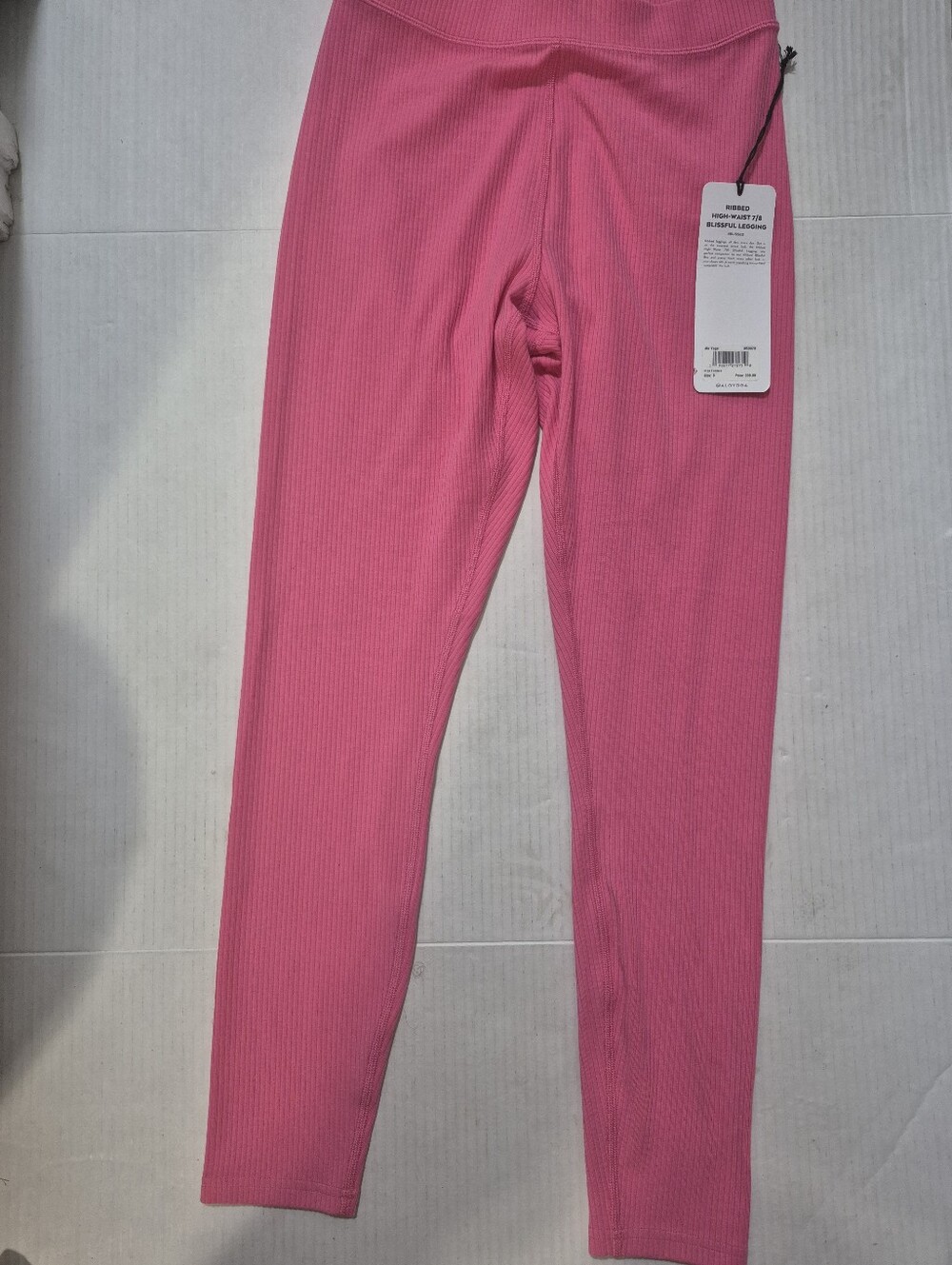 NWT ALO Yoga Ribbed Pink High Waist Blissful Leggings